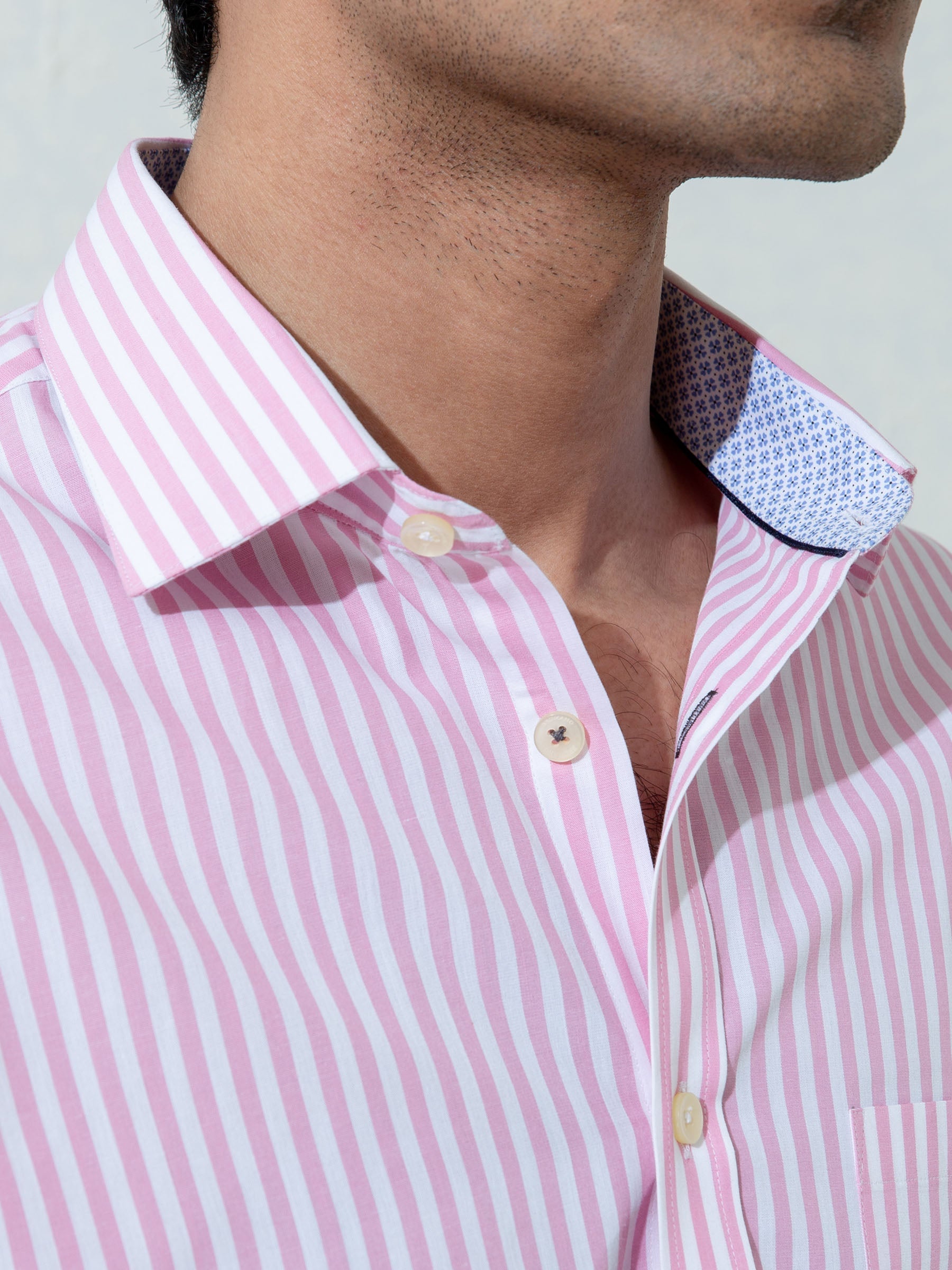 Pink Bengal Striped Shirt