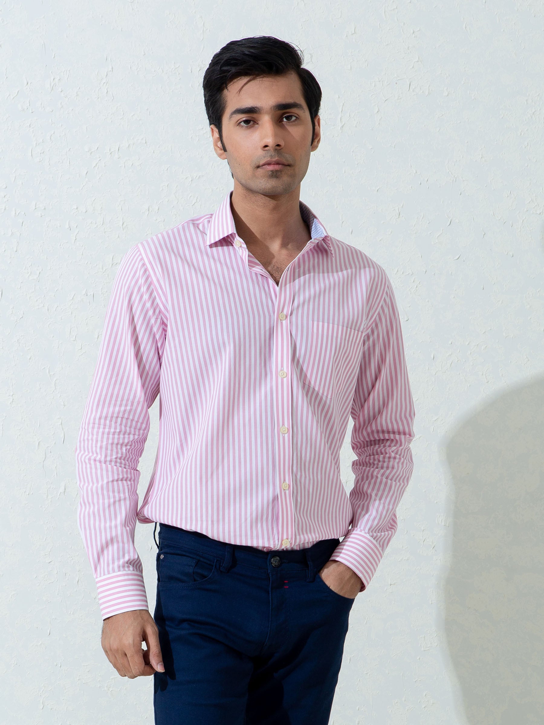 Pink Bengal Striped Shirt