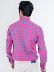 Pink & Blue Checkered Shirt