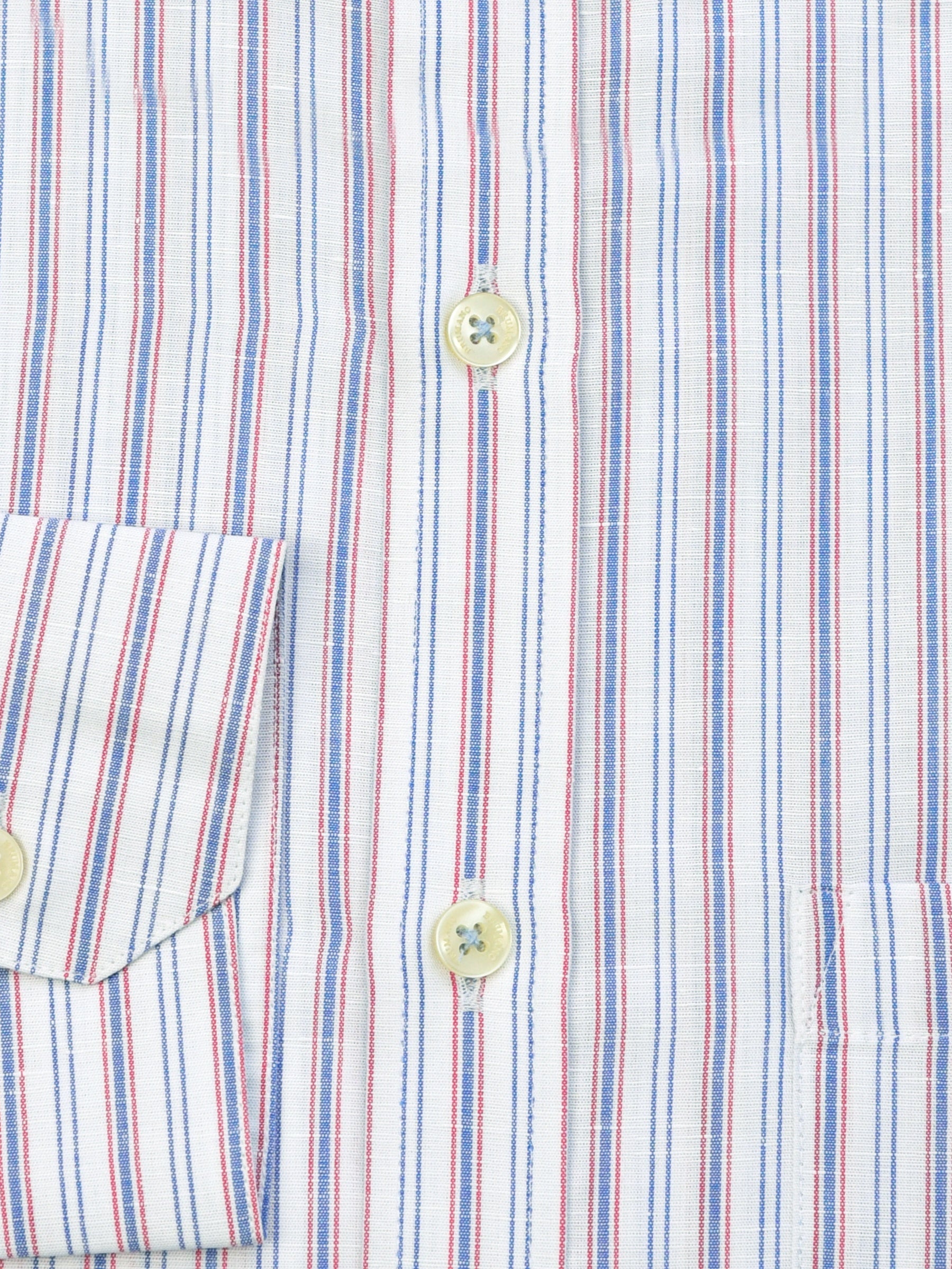 Pink & Blue Pinstriped Linen Shirt
