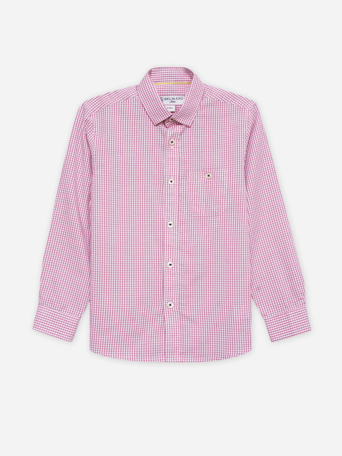 Pink Gingham Checkered Casual Shirt - Junior
