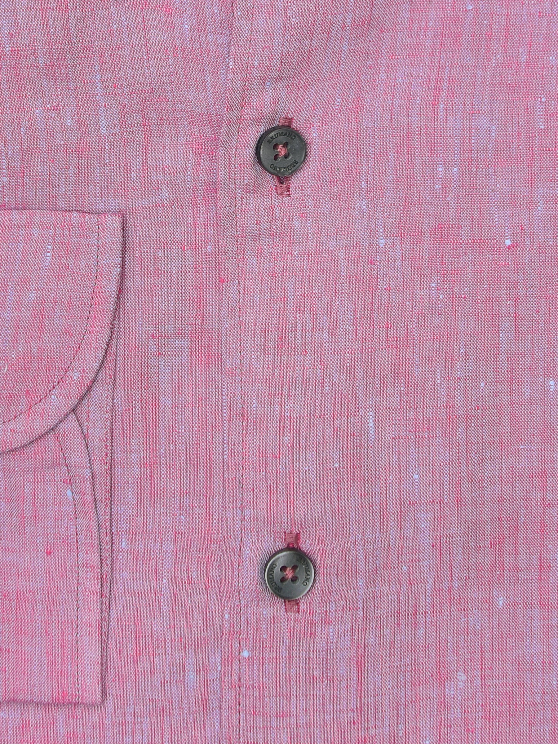Pink 100% Linen Button Down Shirt