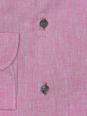 Pink 100% Linen Button Down Shirt