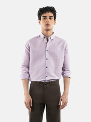 Pink Gingham 100% Linen Button Down Shirt