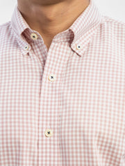 Pink Gingham Button Down Shirt