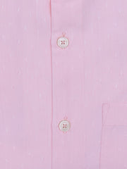 Pink Jacquard Patterned Formal Shirt