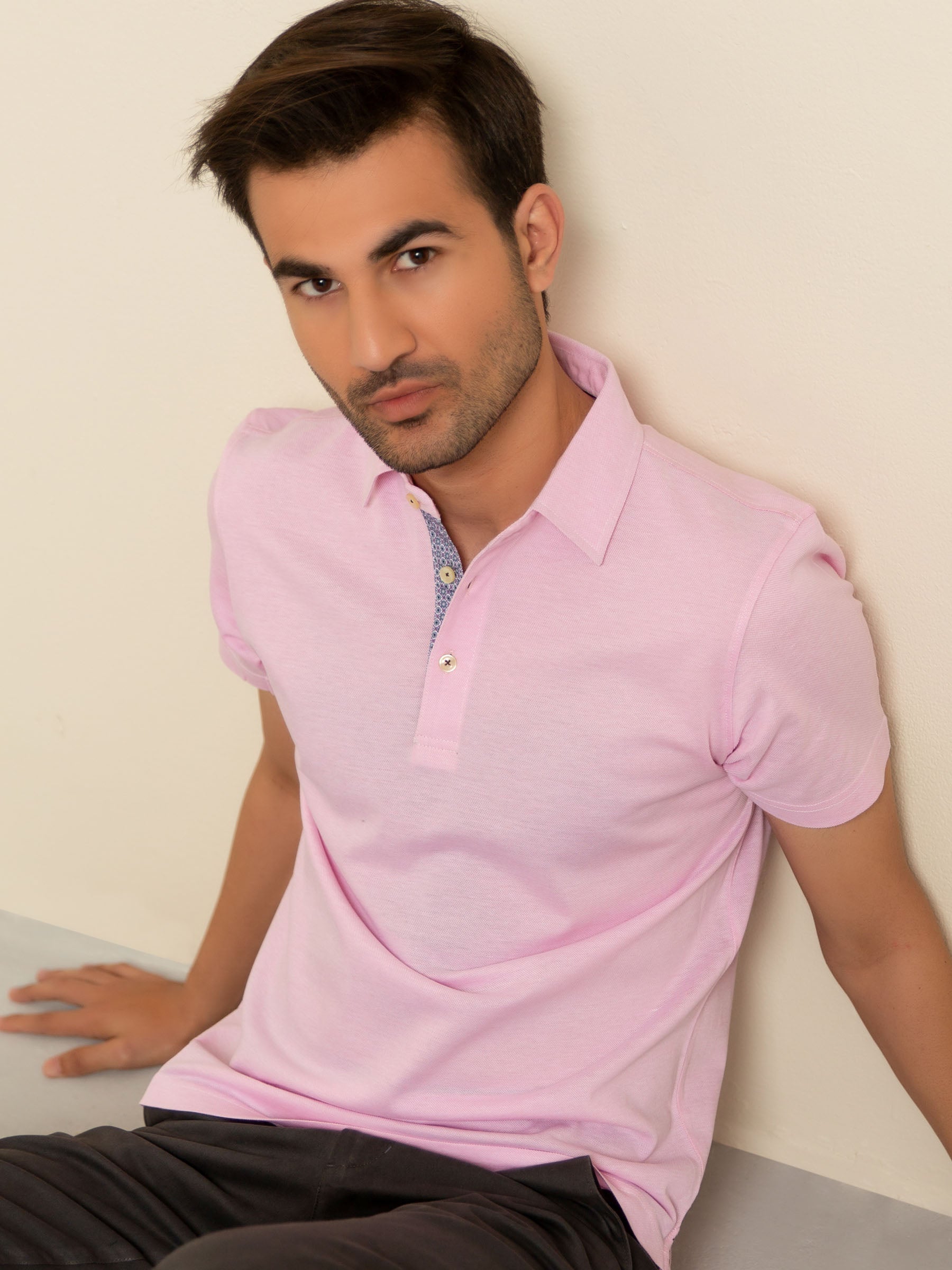 Pink Pique Mercerized Polo