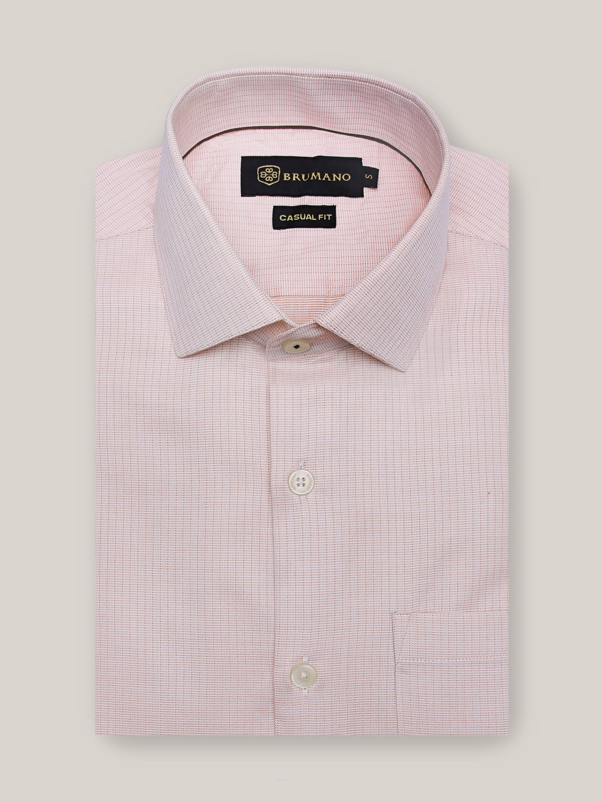Pink Structured Formal Shirt