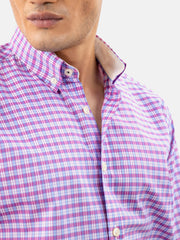 Pink & Blue Gingham Button Down Shirt
