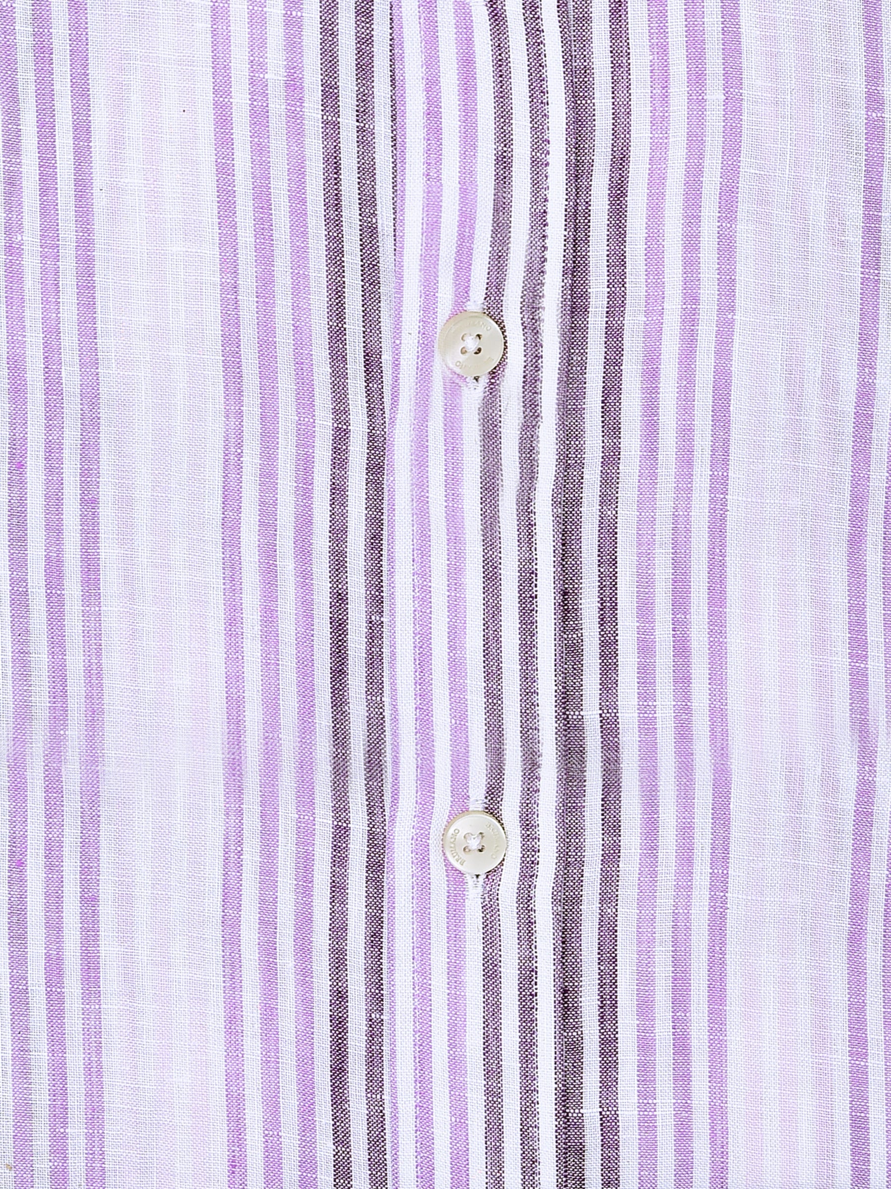 Pink & Purple 100% Linen Striped Shirt