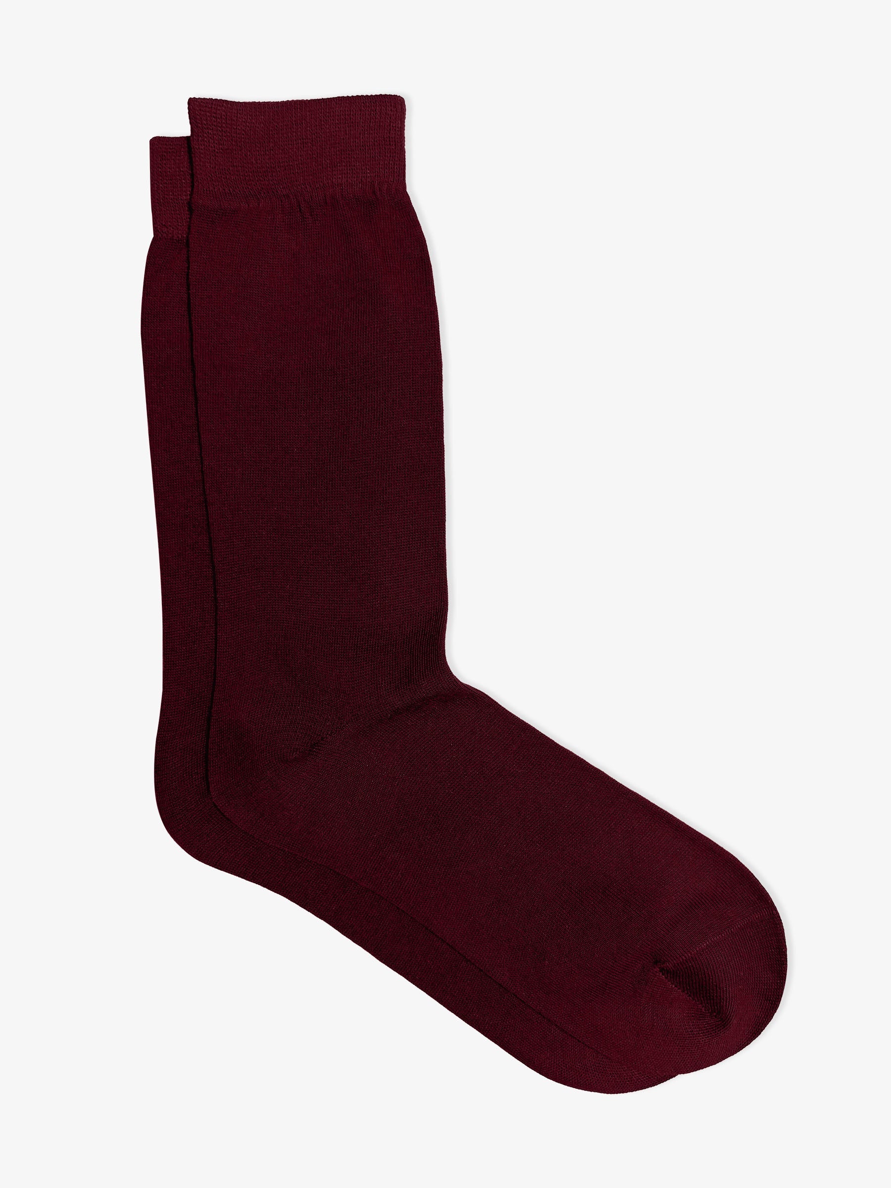 Plain Maroon Cotton Socks