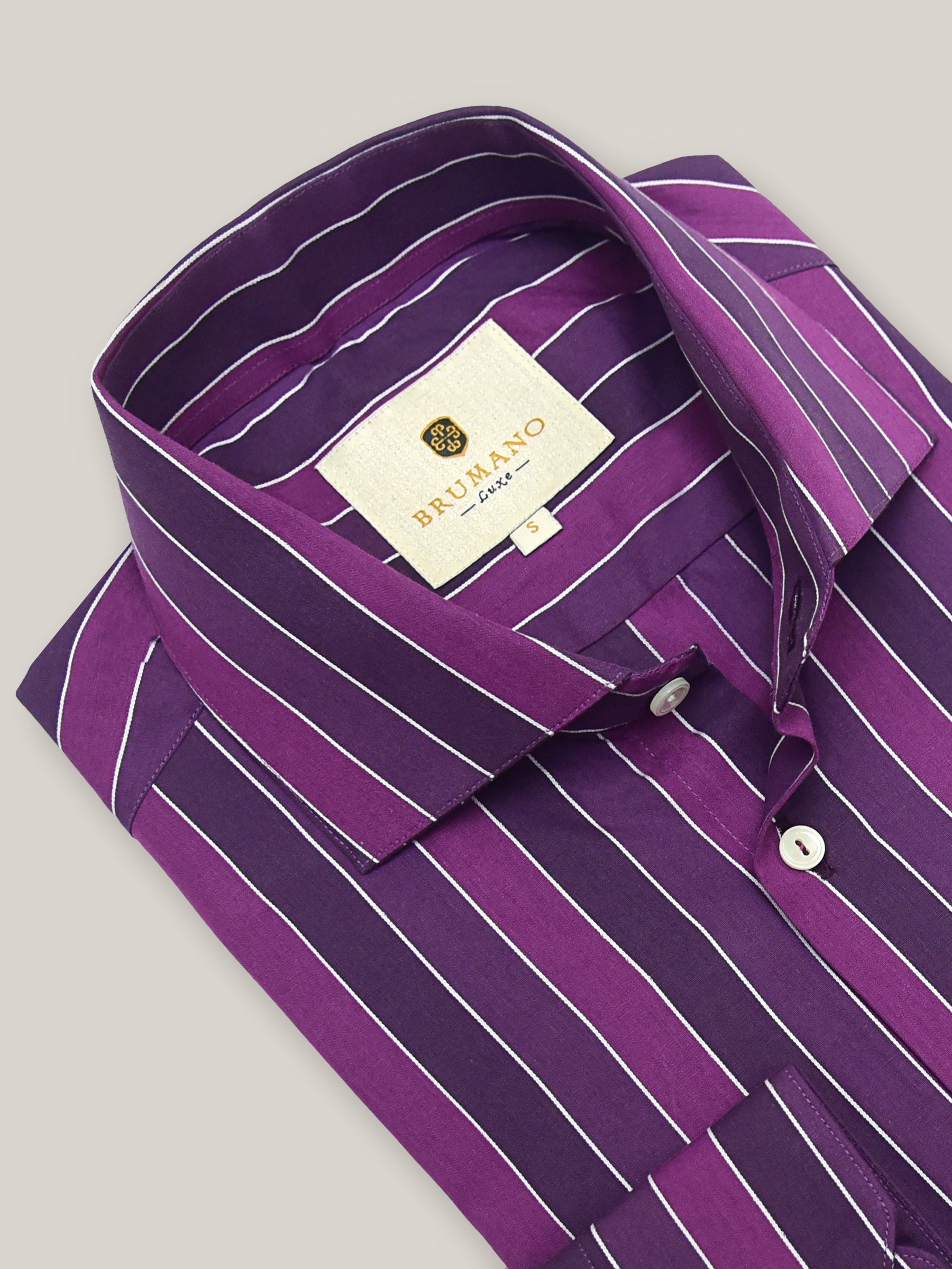 Purple Bold Striped Shirt