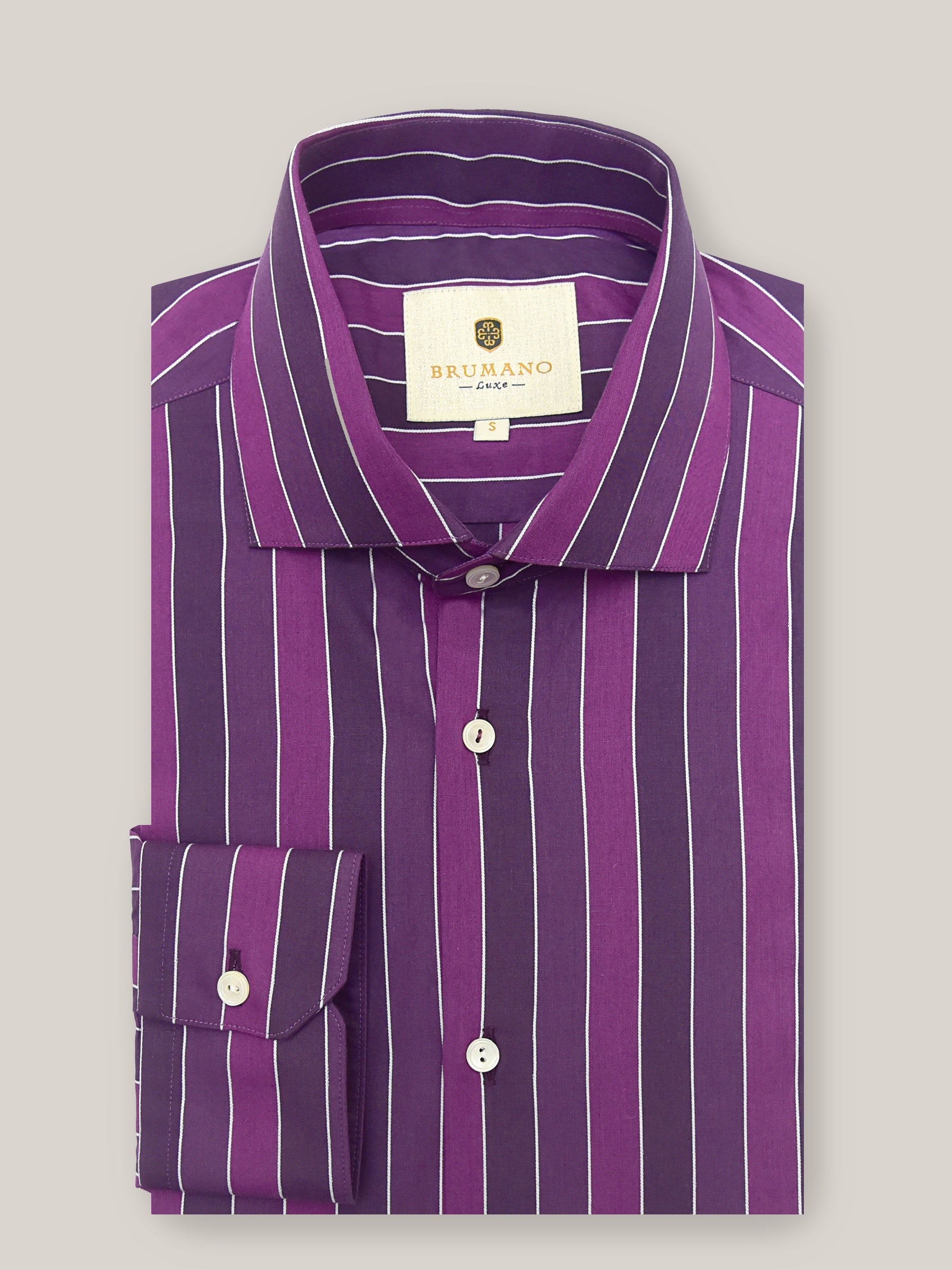 Purple Bold Striped Shirt
