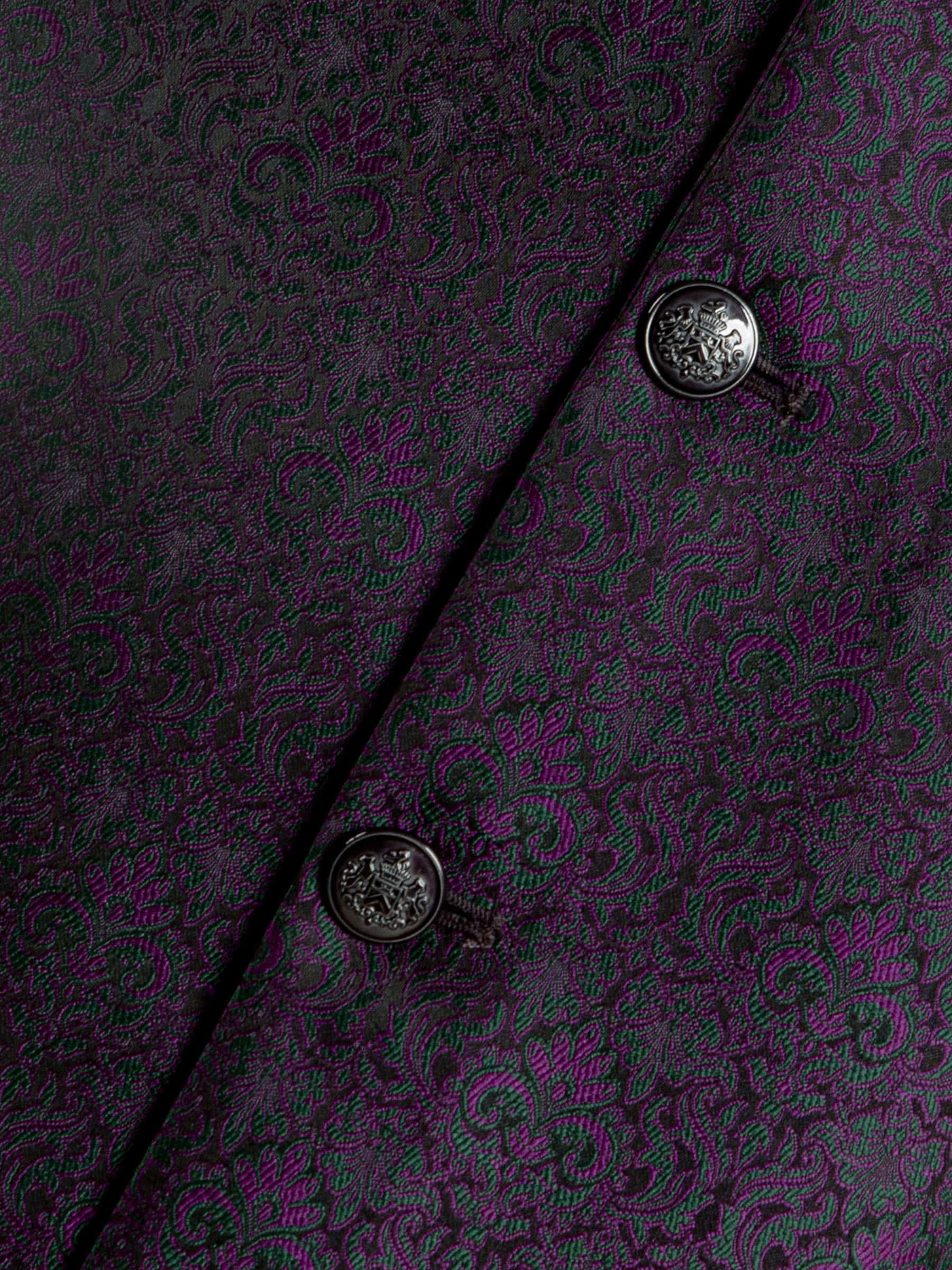 Purple Jacquard Waistcoat