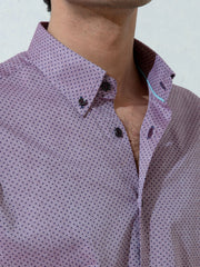 Purple Polka Dot Half Sleeve Shirt