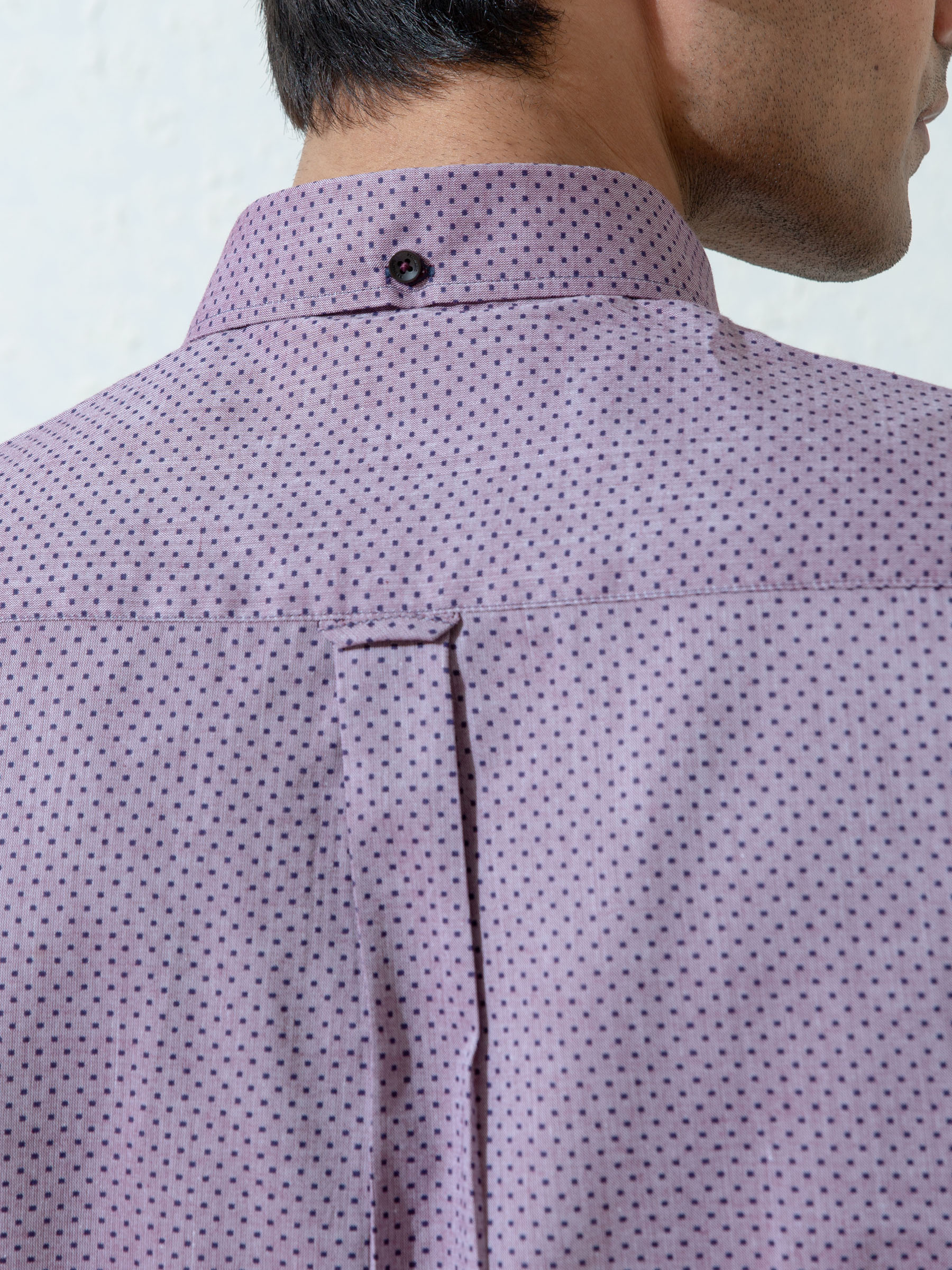 Purple Polka Dot Half Sleeve Shirt