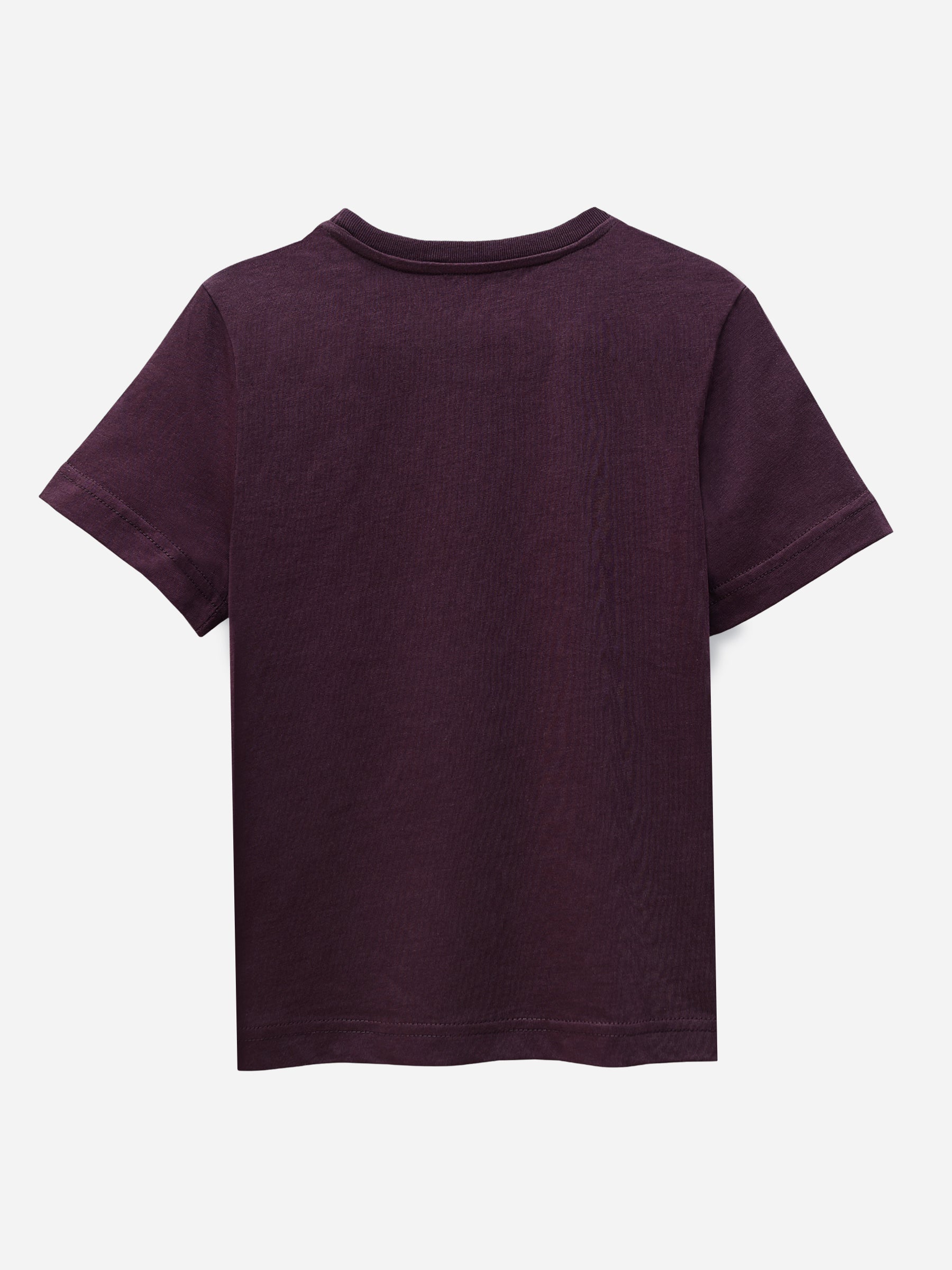 Purple Printed Short Sleeves Casual T-Shirt