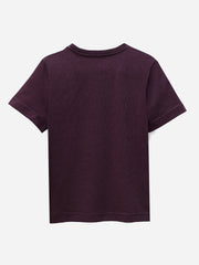 Purple Printed Short Sleeves Casual T-Shirt