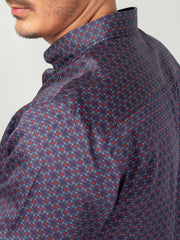 Purple & Red Printed Shirt