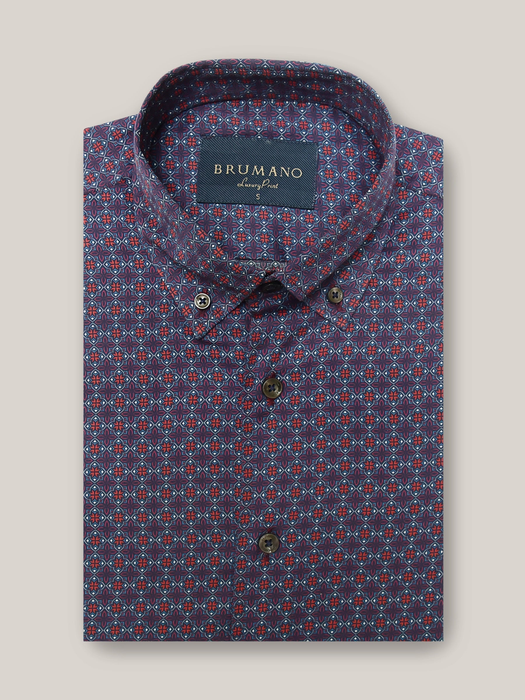 Purple & Red Printed Shirt