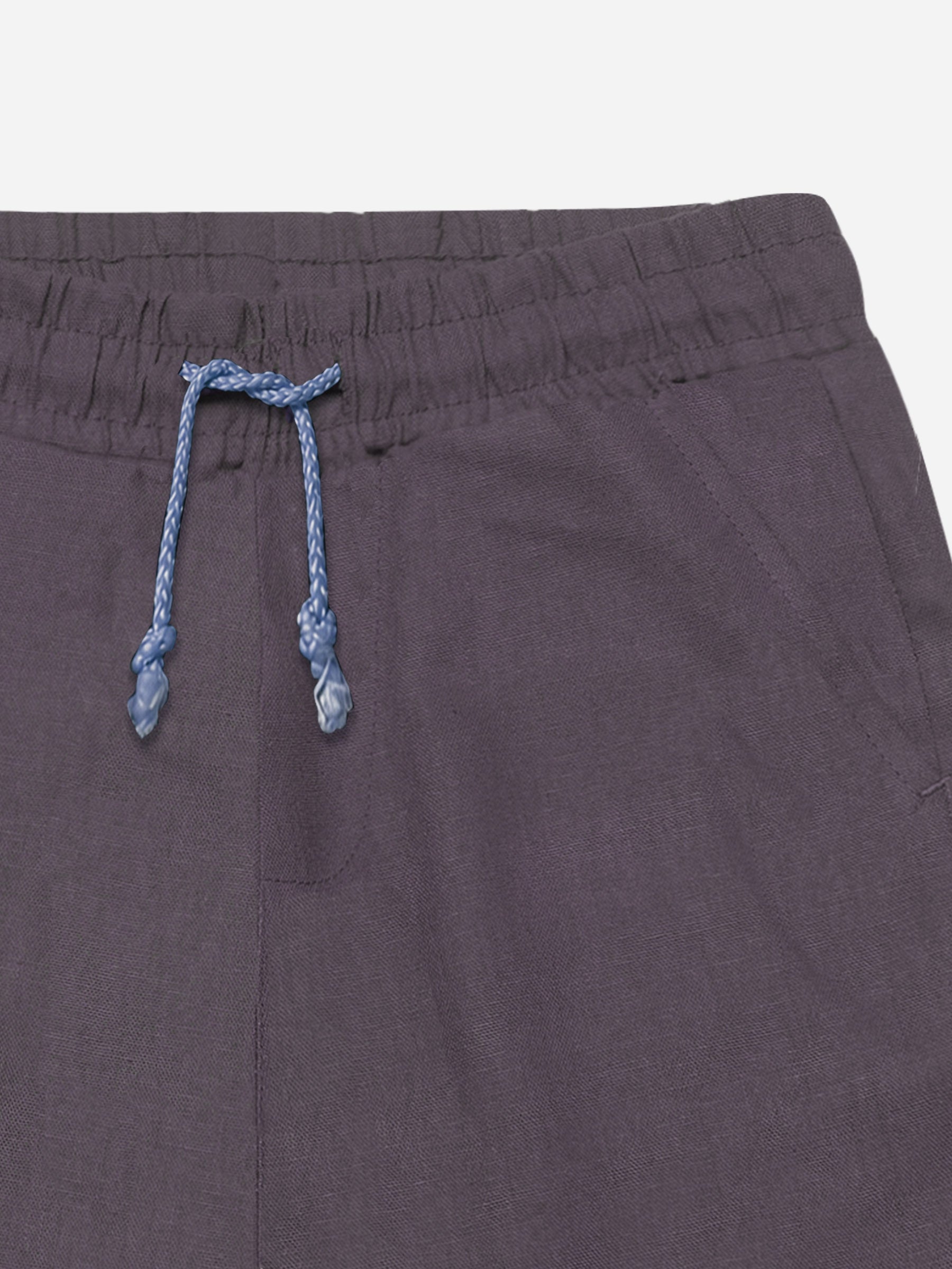 Purple Linen Casual Shorts - Junior