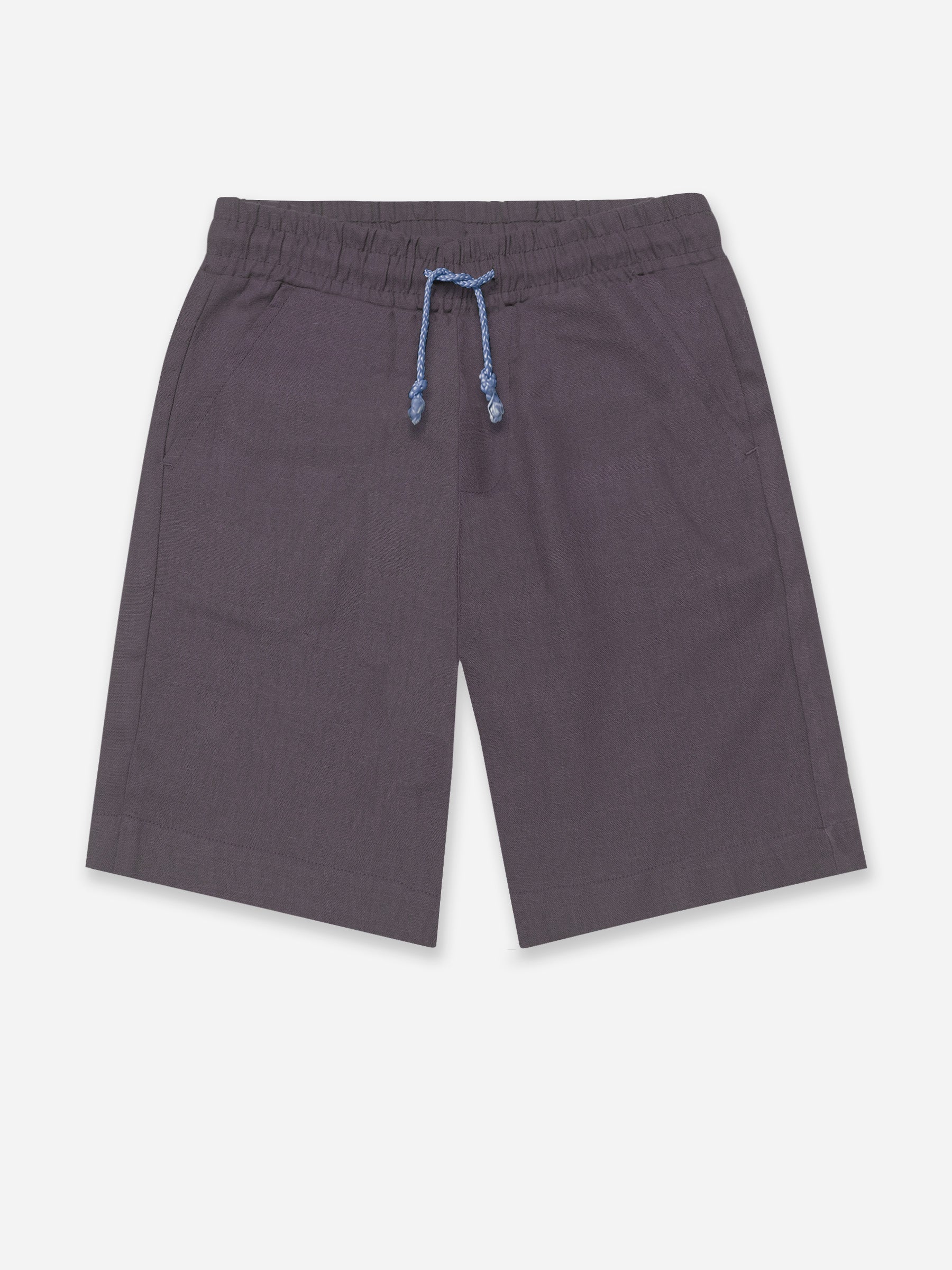 Purple Linen Casual Shorts - Junior