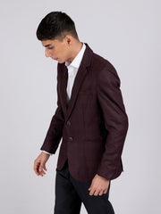 Purple Checkered Blazer