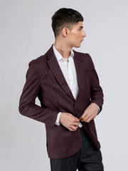 Purple Checkered Blazer
