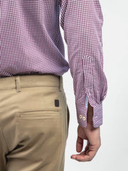 Purple Gingham Button Down Shirt