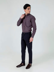 Purple Melange Button Down Shirt