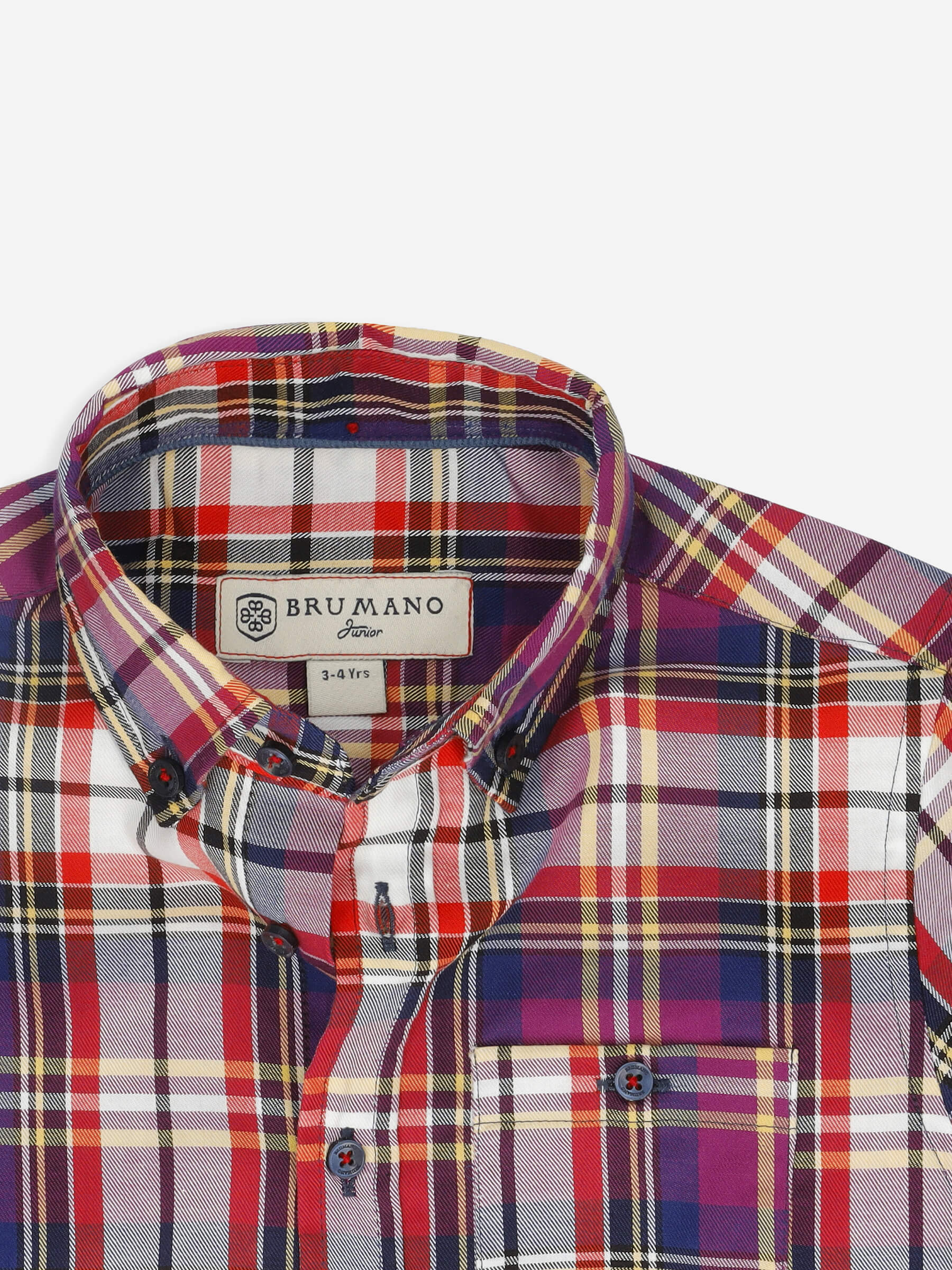 Purple Multi Color Checkered Casual Shirt