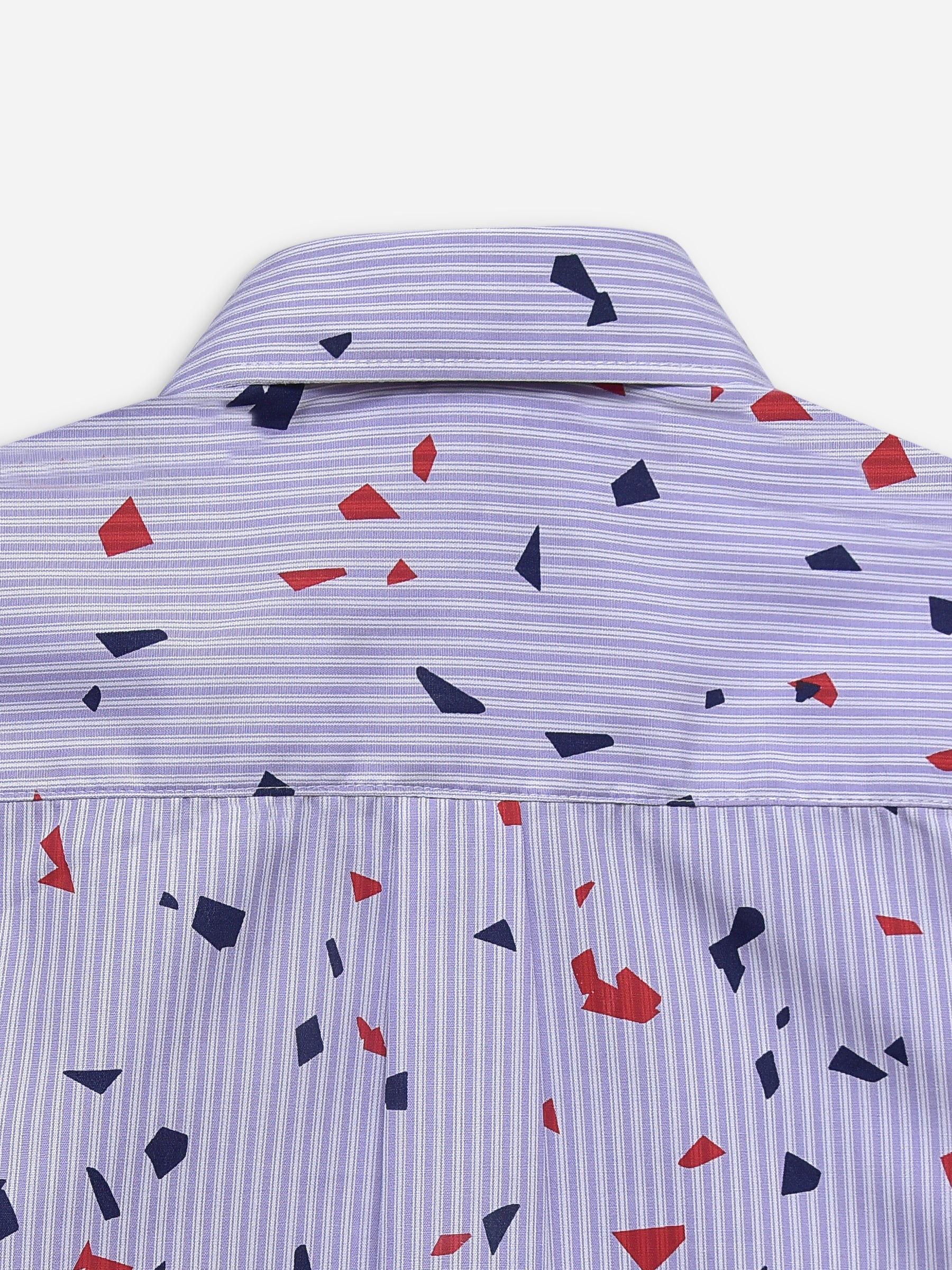 Purple Striped Printed Half Sleeve Casual Shirt