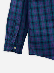 Purple & Blue Flannel Checkered Casual Shirt