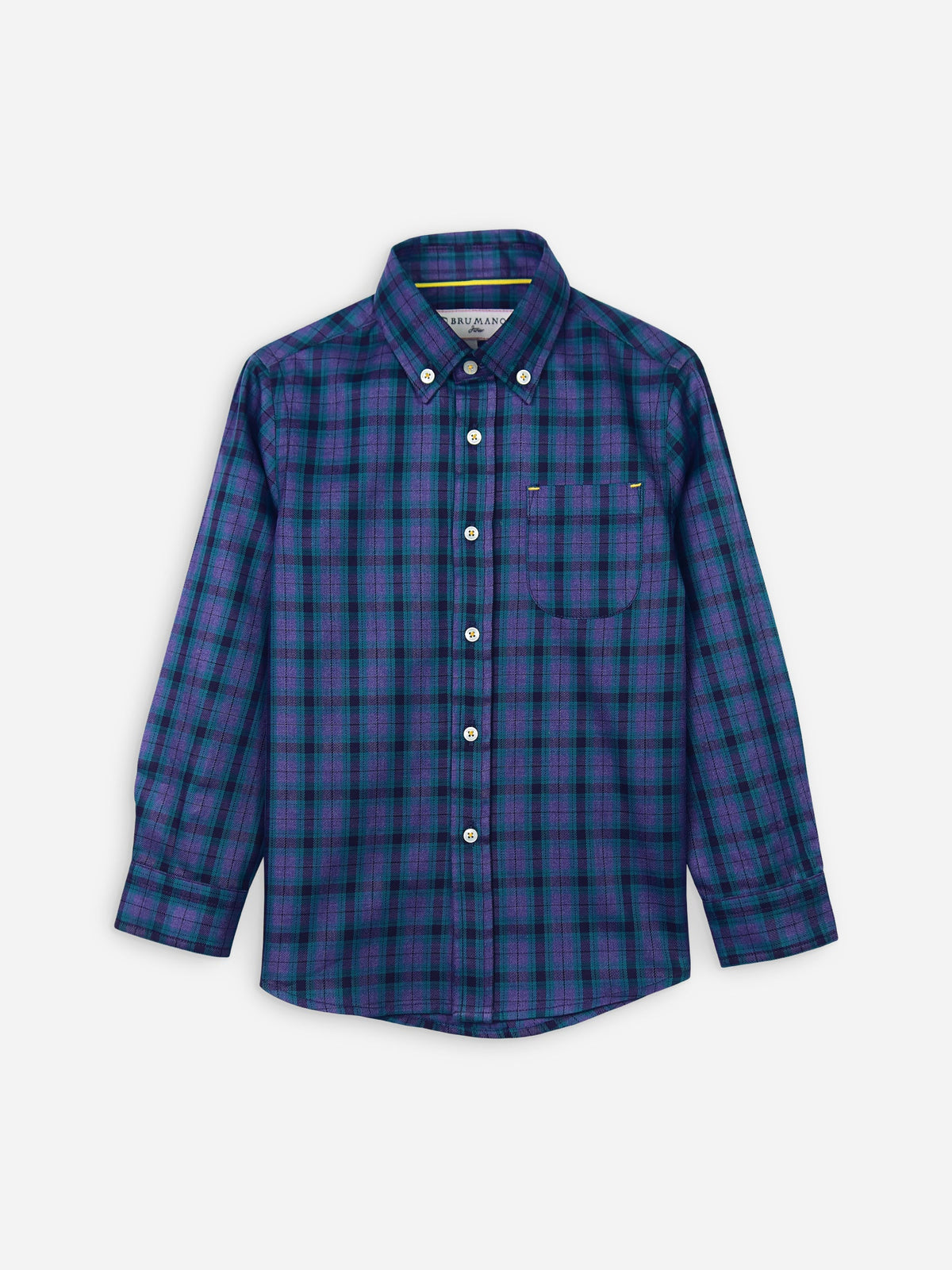 Purple & Blue Flannel Checkered Casual Shirt