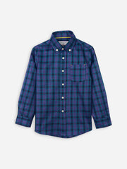 Purple & Blue Flannel Checkered Casual Shirt