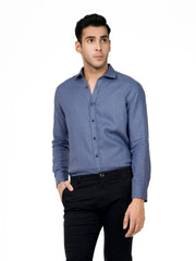 Purple & Orange Dobby Linen Shirt