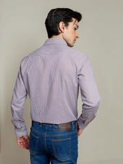Red & Blue Houndstooth Formal Shirt