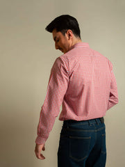 Red Gingham Poplin Shirt
