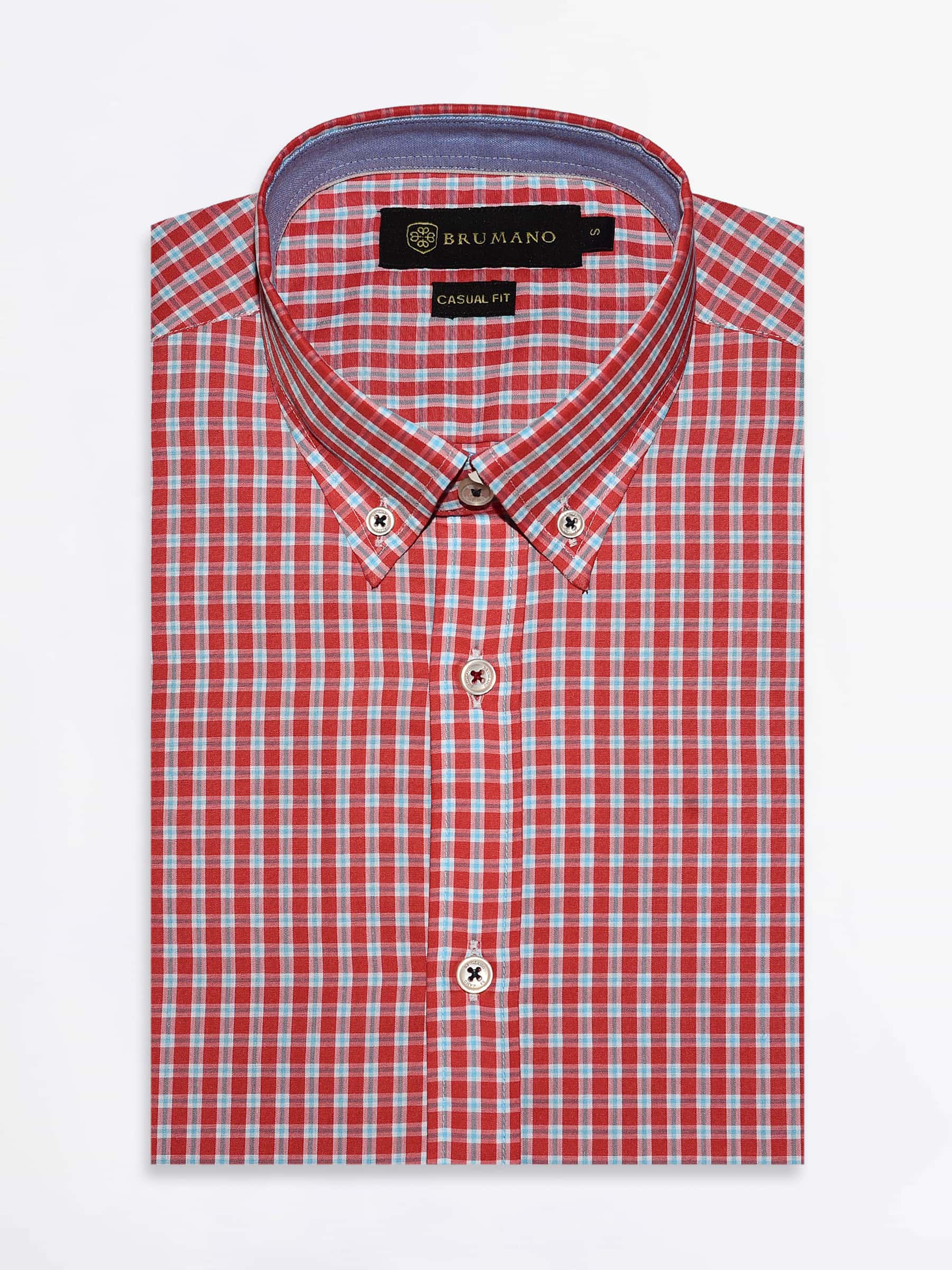 Red Gingham Poplin Shirt
