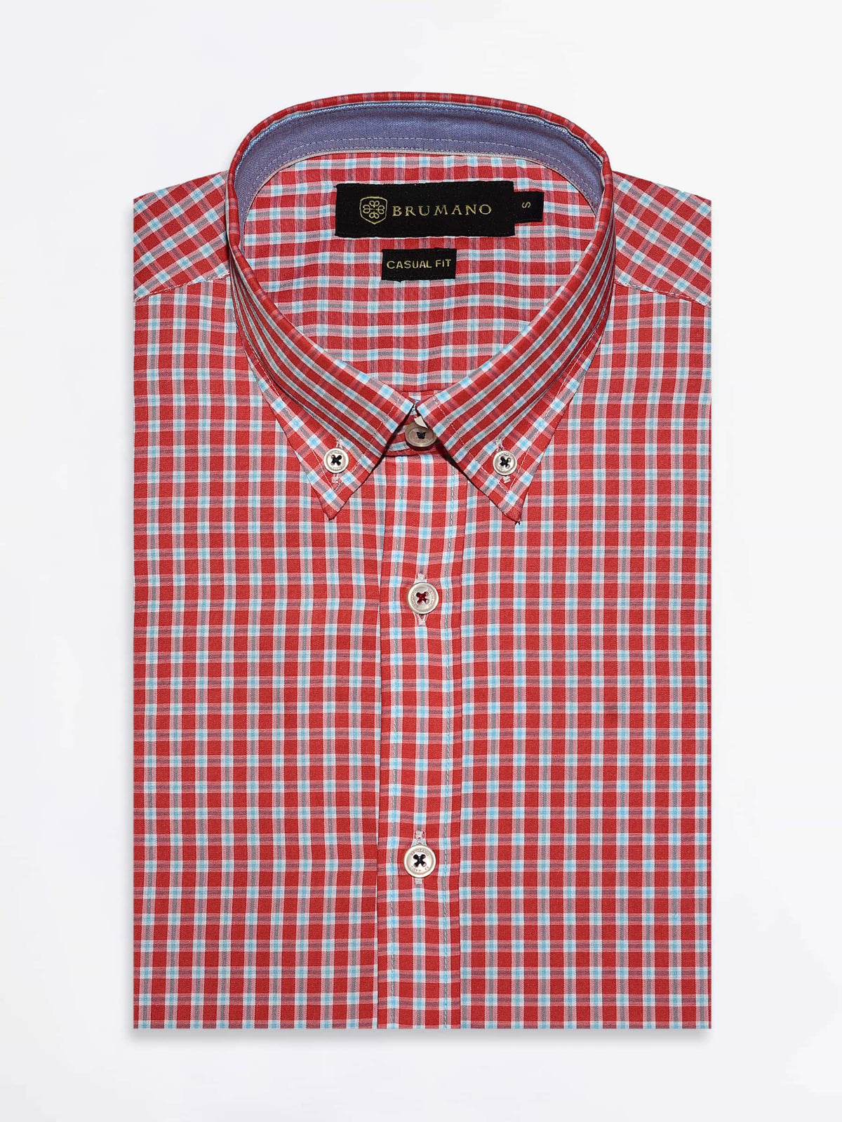 Red Gingham Poplin Shirt