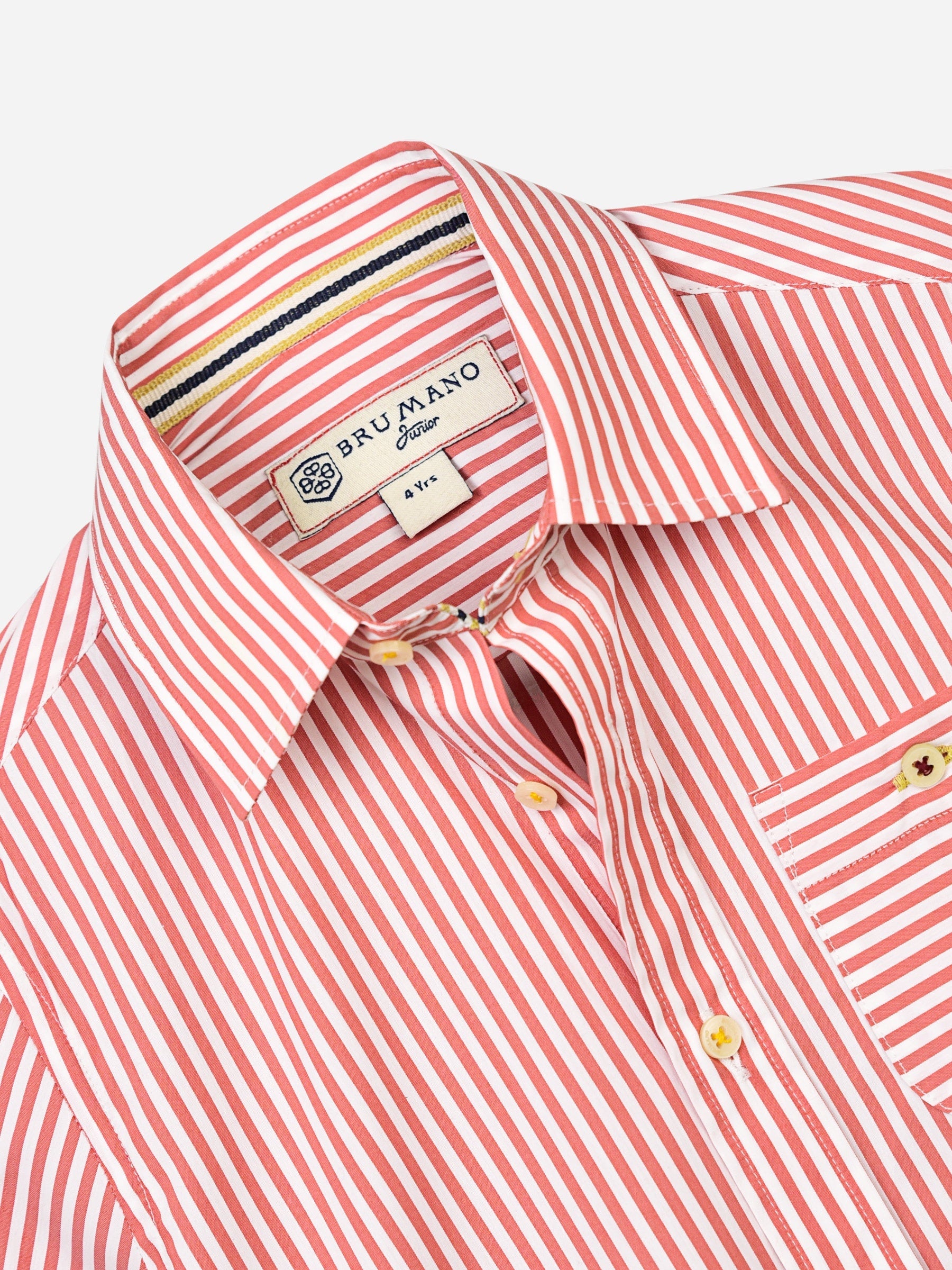 Red Striped Short Sleeve Casual Shirt