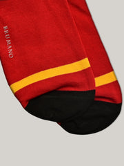 Red & Yellow Cotton Ankle Socks