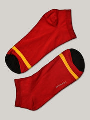 Red & Yellow Cotton Ankle Socks