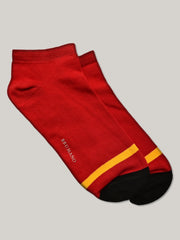 Red & Yellow Cotton Ankle Socks