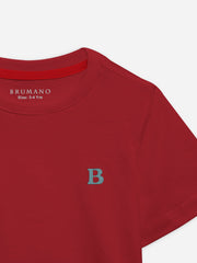 Red 100% Cotton Casual Tee