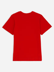Red Basic Crew Neck Casual T-Shirt