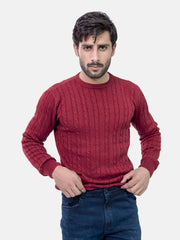 Red Cable Knitted Jumper