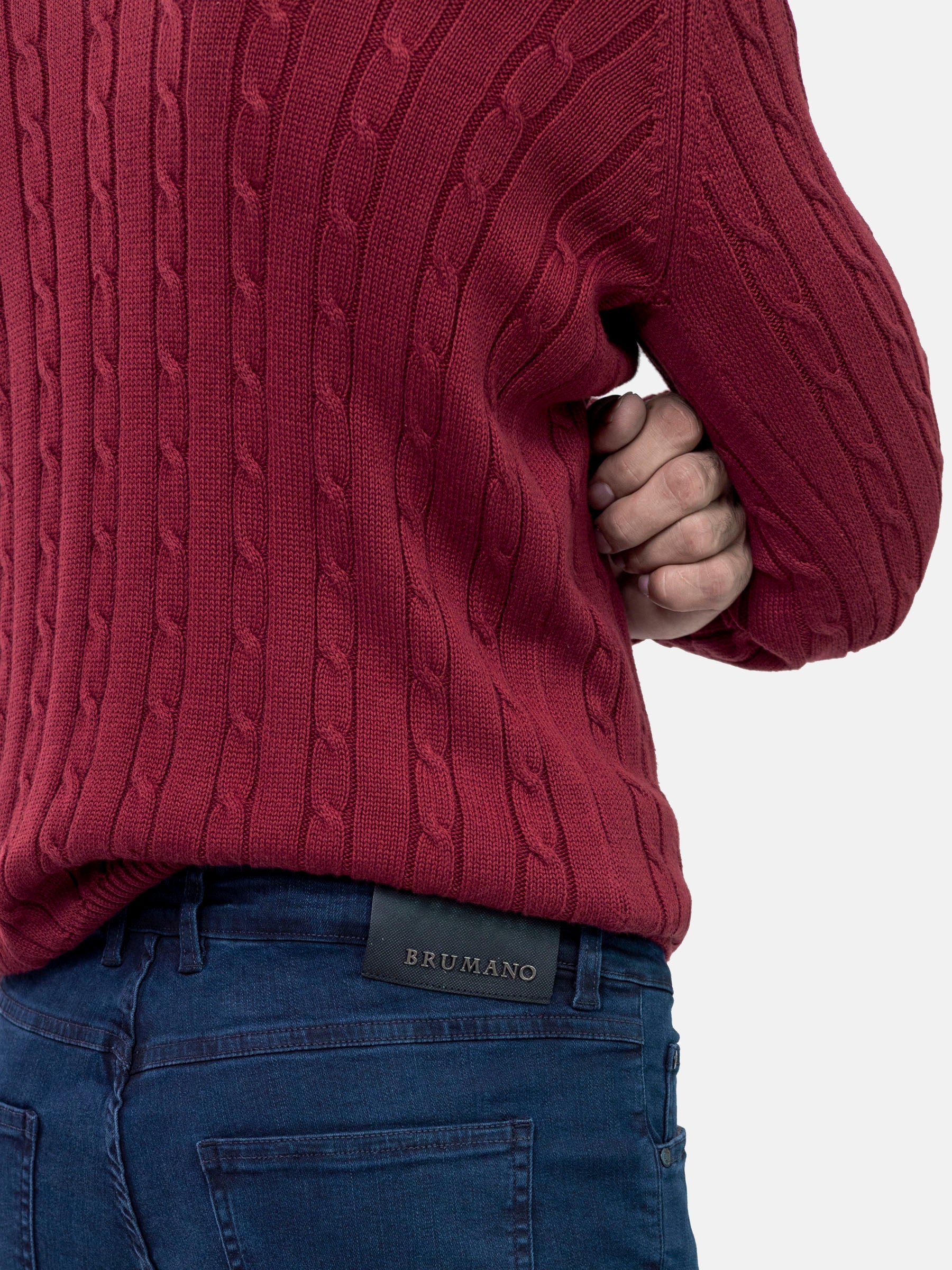 Red Cable Knitted Jumper