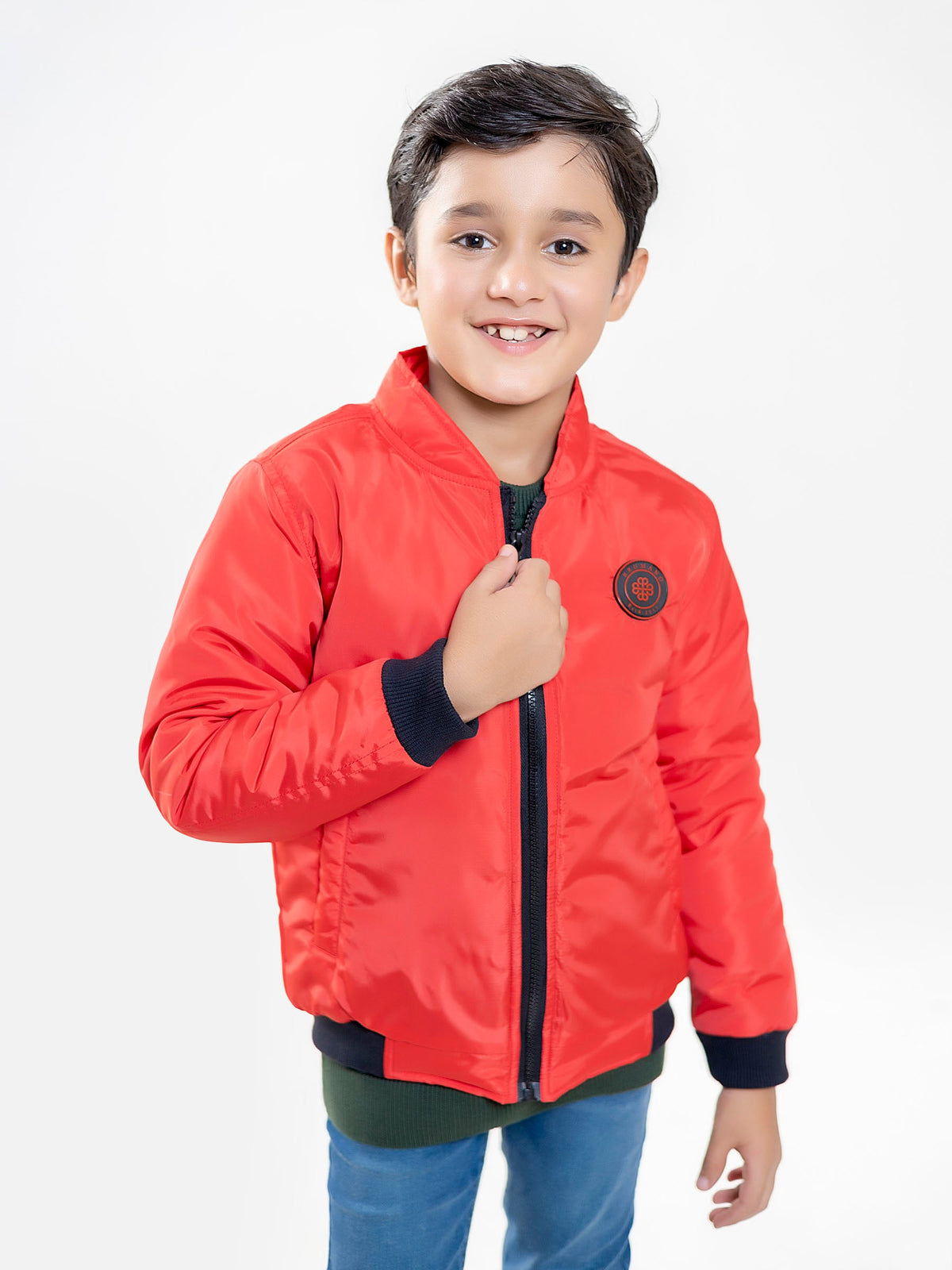 Red Casual Bomber Jacket - Unisex