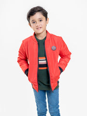 Red Casual Bomber Jacket - Unisex